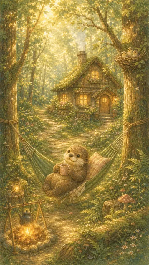Forest · cabin light